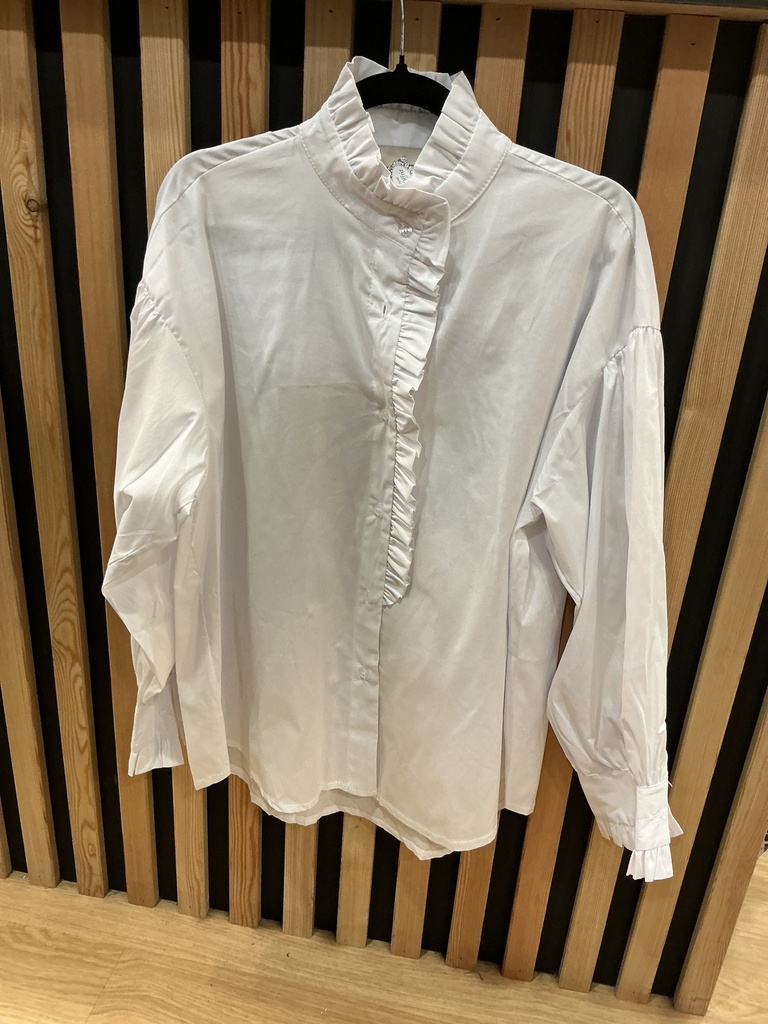 Chemise blanche col victorien oversize