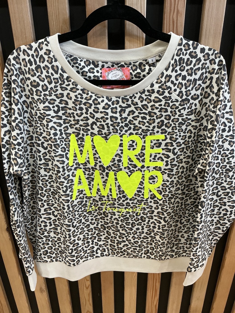 Sweat-shirt léopard More Amor Le Touquet jaune