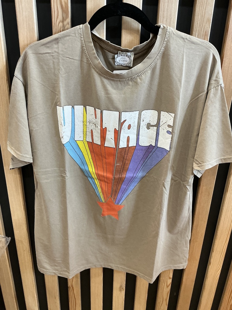 T-shirt Vintage camel