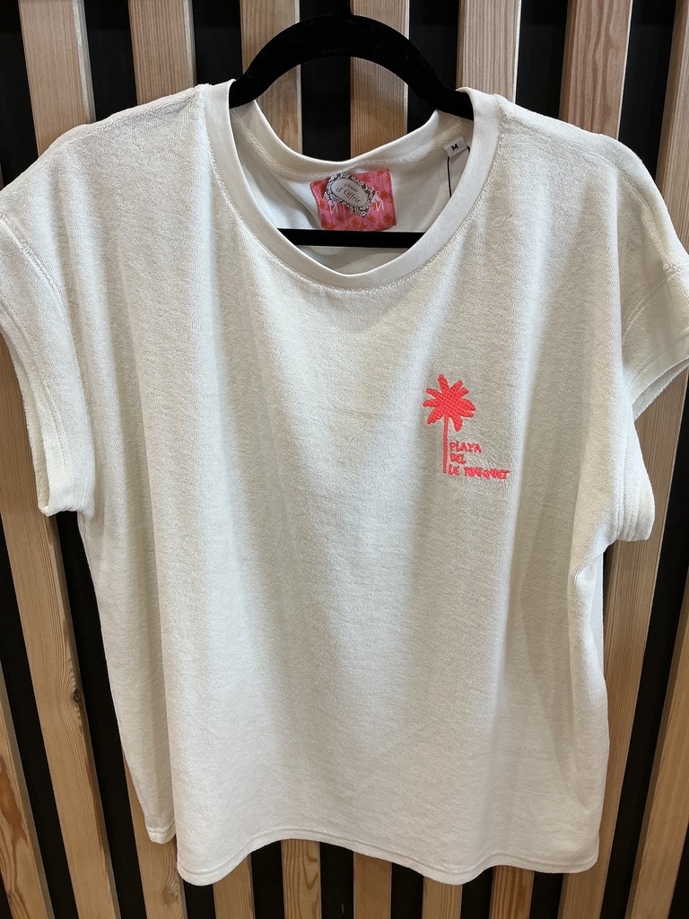 T shirt éponge écru « Playa del le Touquet « 