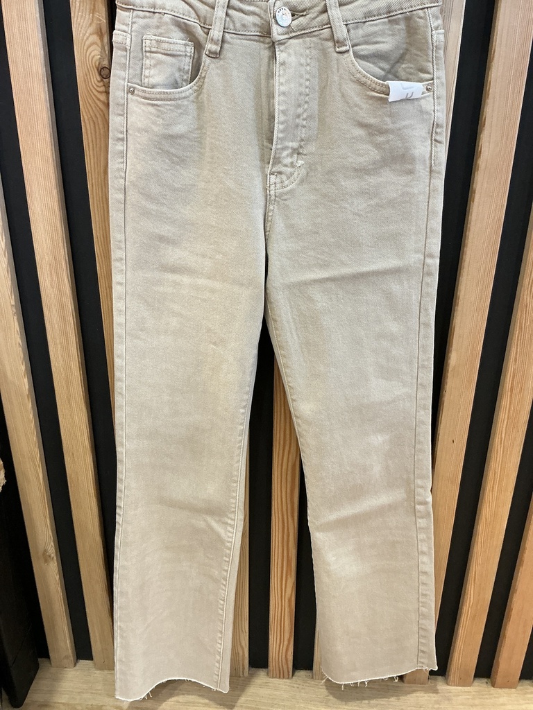 Jeans flared 7/8 Classic beige 