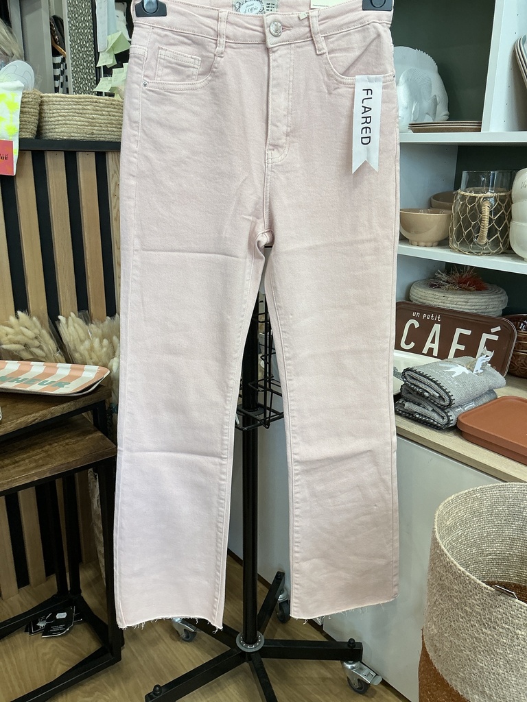 Jeans flared 7/8 Original rose