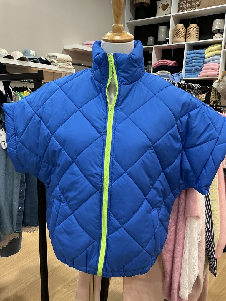 Veste matelassée bleu électrique 