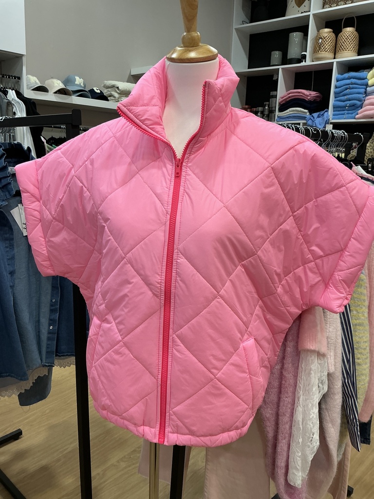 Veste matelassée rose baby