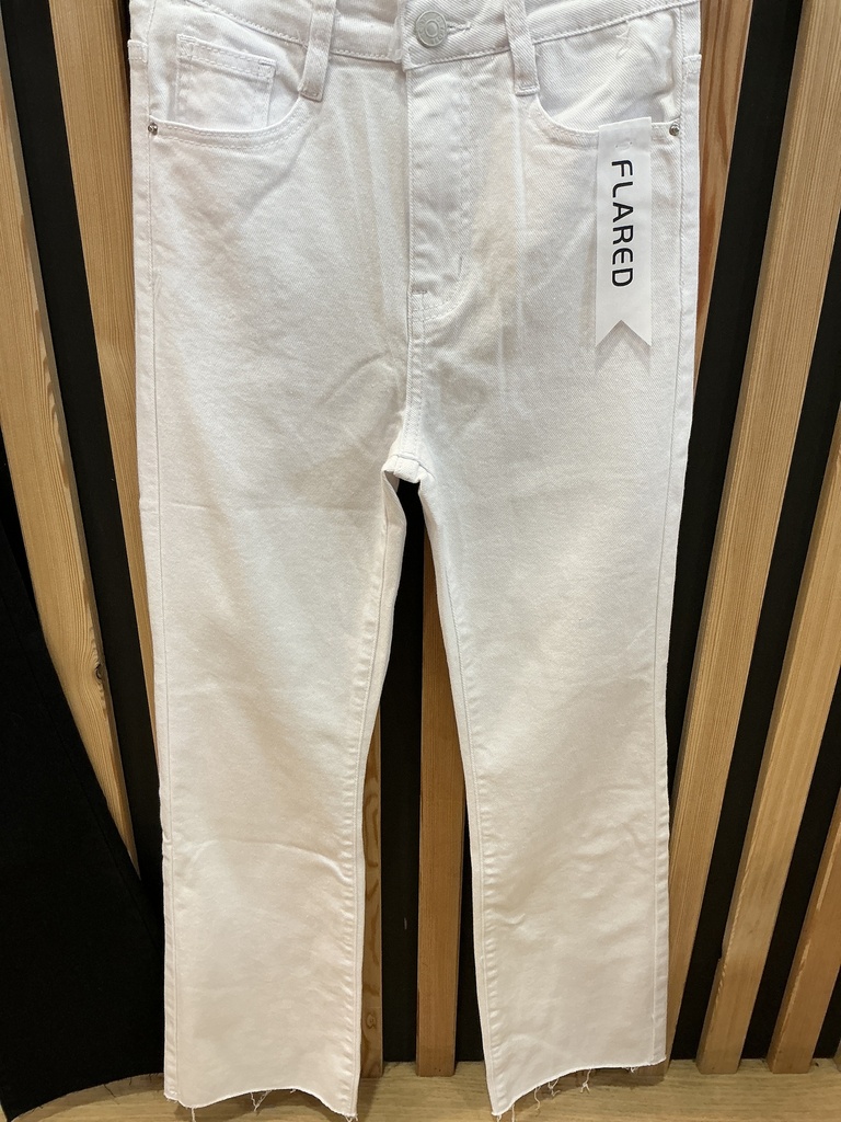 Jeans flared 7/8 Classic blanc 