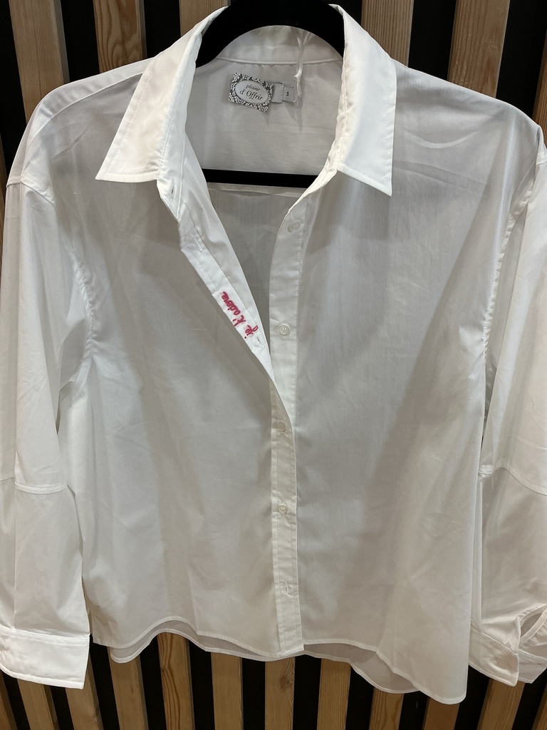 Chemise Je t’adore blanc