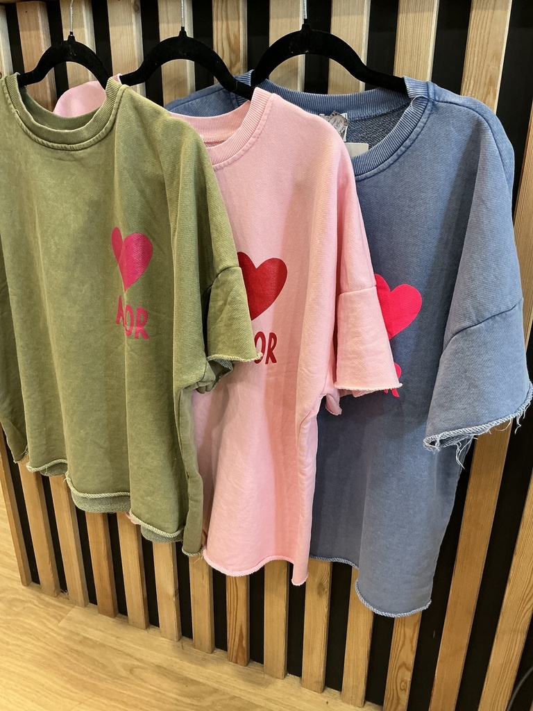 T-shirt sweat-shirt manches courtes Amor