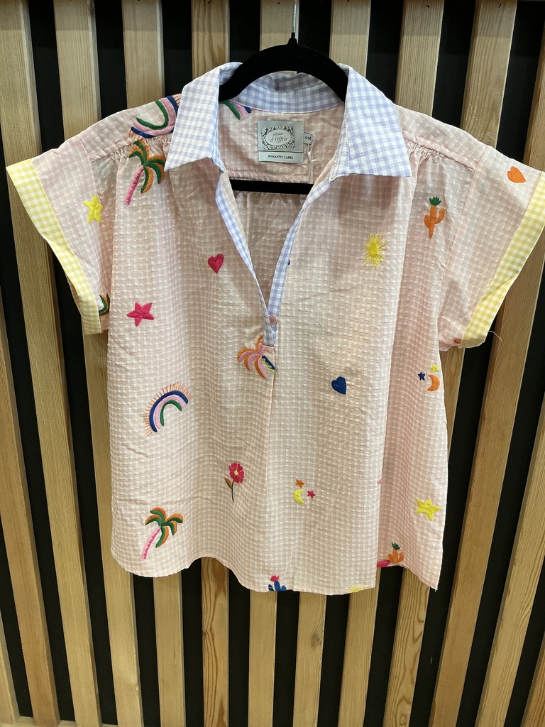 Chemise broderie vichy