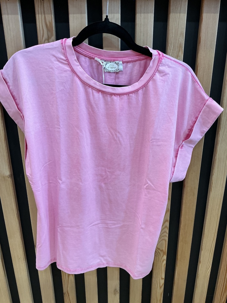 T-shirt rose 