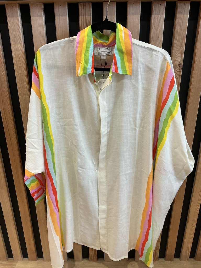 Chemise oversize arc en ciel 