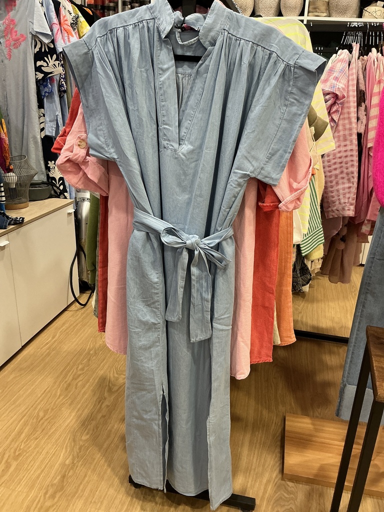 Robe large bleu jeans 