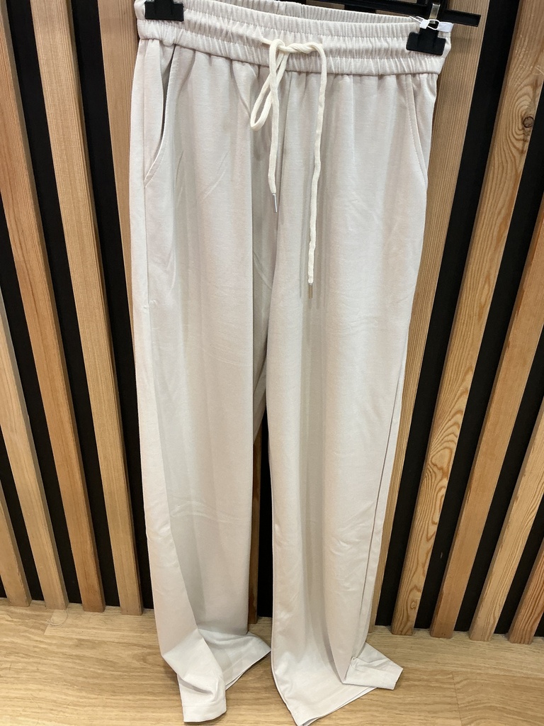 Pantalon large beige 