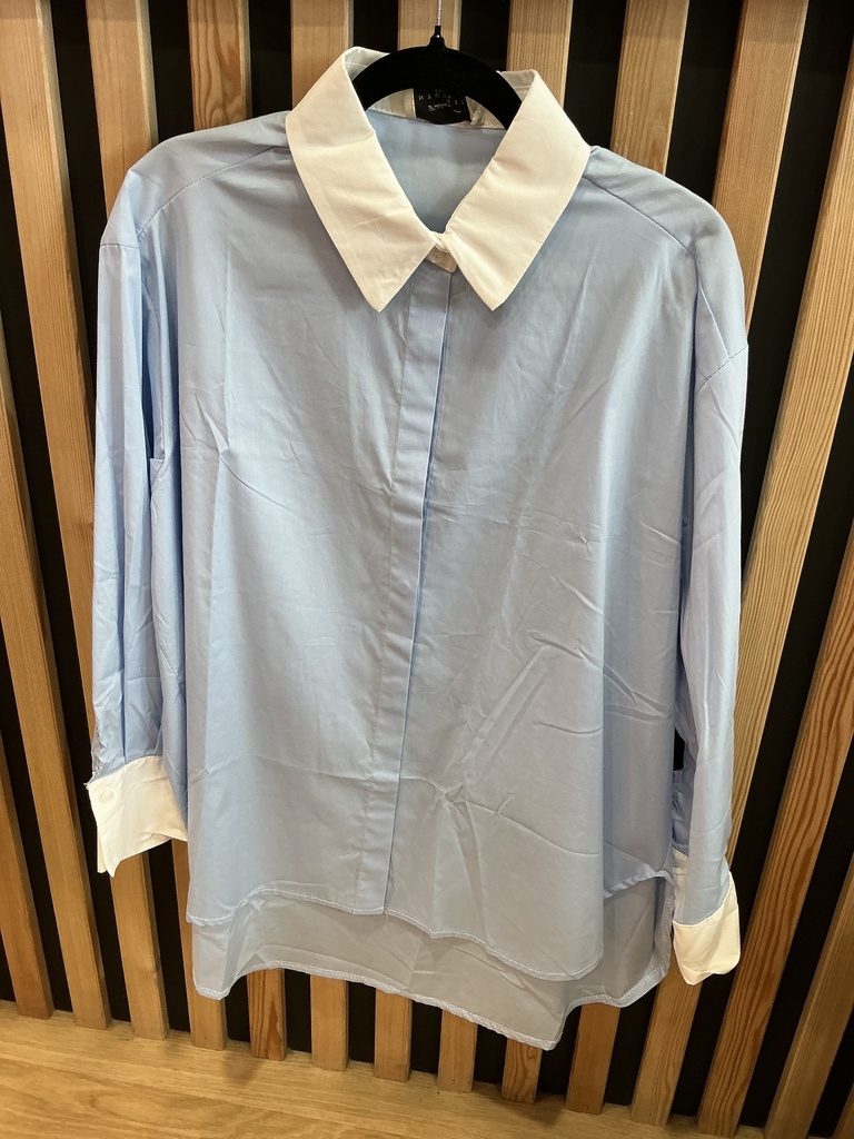 Chemise oversize bleu