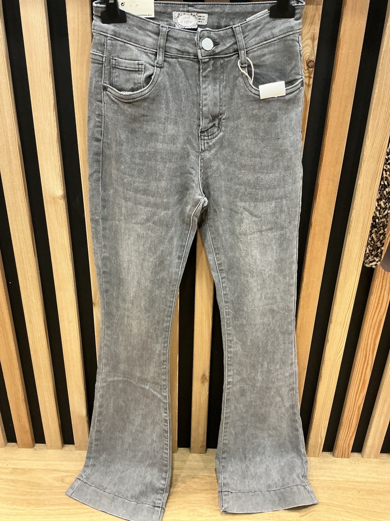Jeans gris long ( trompette)