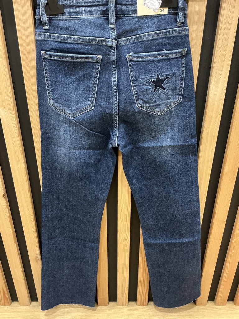 Jeans flared 7/8 bleu Étoile 
