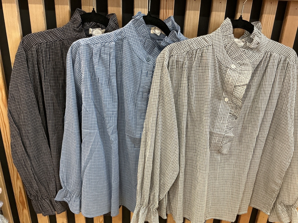 Chemise col victorien Vichy 