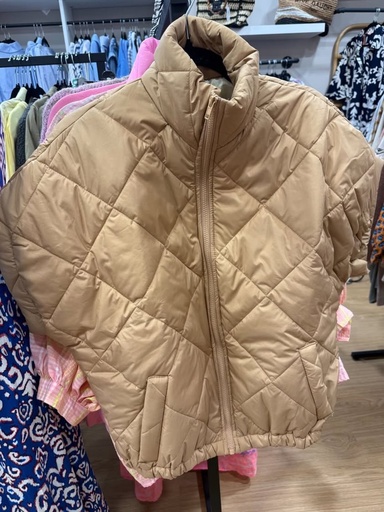 Veste matelassée camel