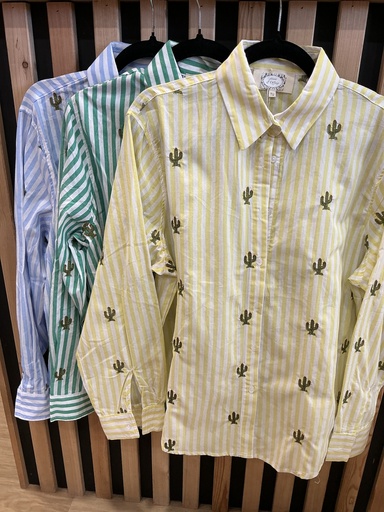 Chemise rayée cactus 
