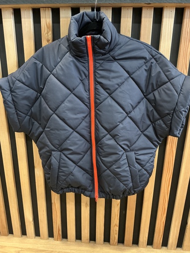 Veste matelassée marine et orange fluo