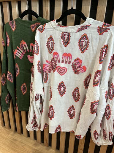 Blouse gaze de coton Amour 