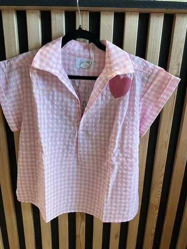 Blouse vichy rose 