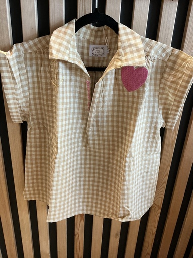 Blouse vichy beige 