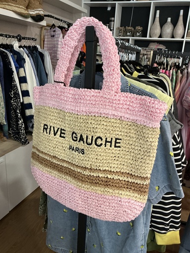 Cabas rive gauche rose 