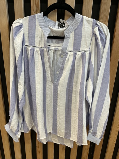 Blouse rayée bleu