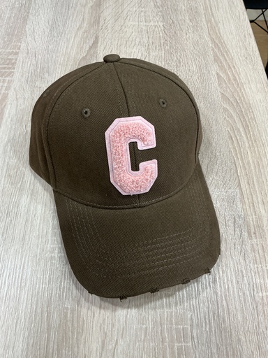 Casquette moka C rose pâle 