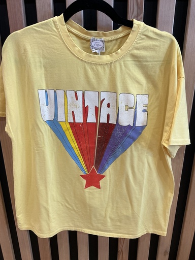 T-shirt Vintage jaune 