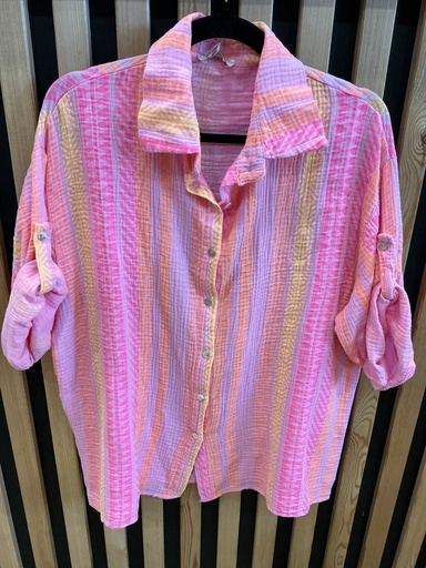Chemise gaze de coton ethnique 