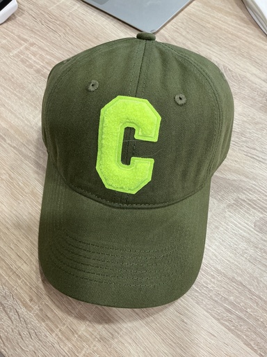 Casquette kaki C jaune fluo 