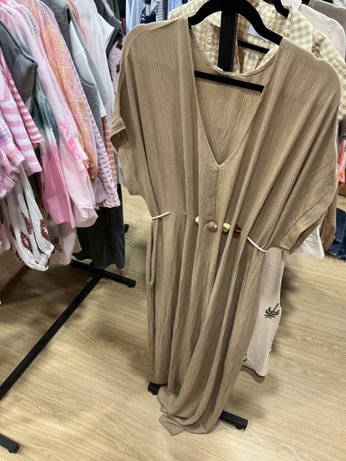 Robe coquillages camel