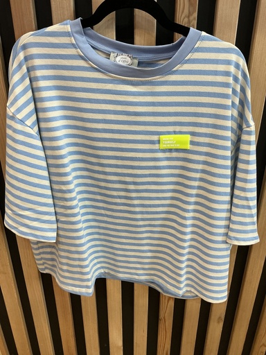 T-shirt rayé bleu 