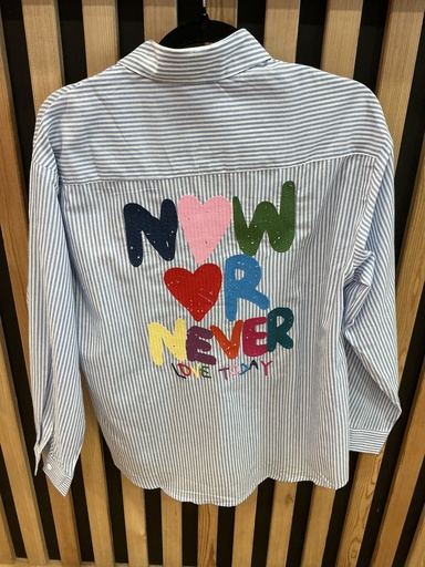 Chemise rayée bleu now or never