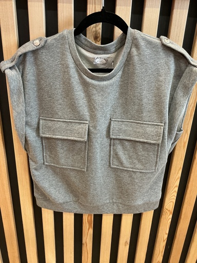 Sweat-shirt California sans manches gris 