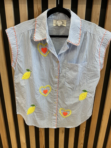 Chemise manches courtes citrons 