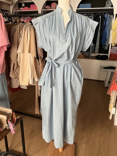 Robe jeans bleu clair 