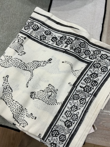 Foulard Delhi charbon Tigre